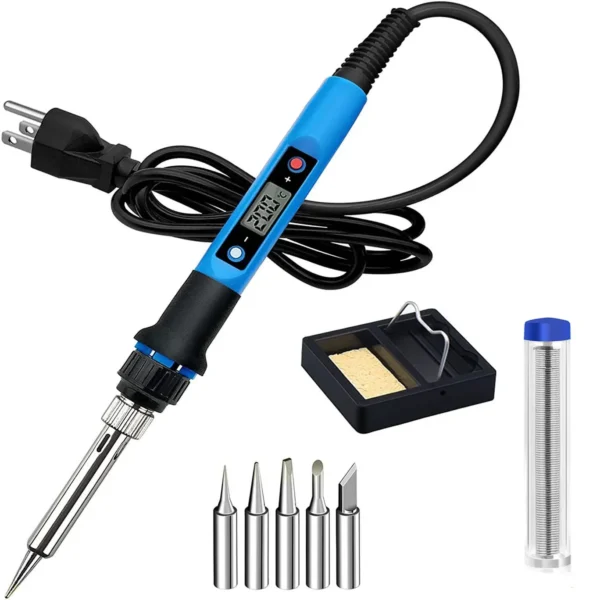 Professional Electric Soldering Iron with LED Display, 80W Adjustable Temperature, Home Repair Tool Kit for Electronics 1