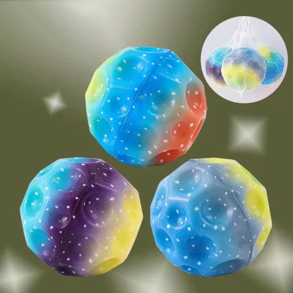 1PC Extreme High Bouncing Ball Space Ball Children Toys Porous Ball Interactive Stress Relief Toy 3