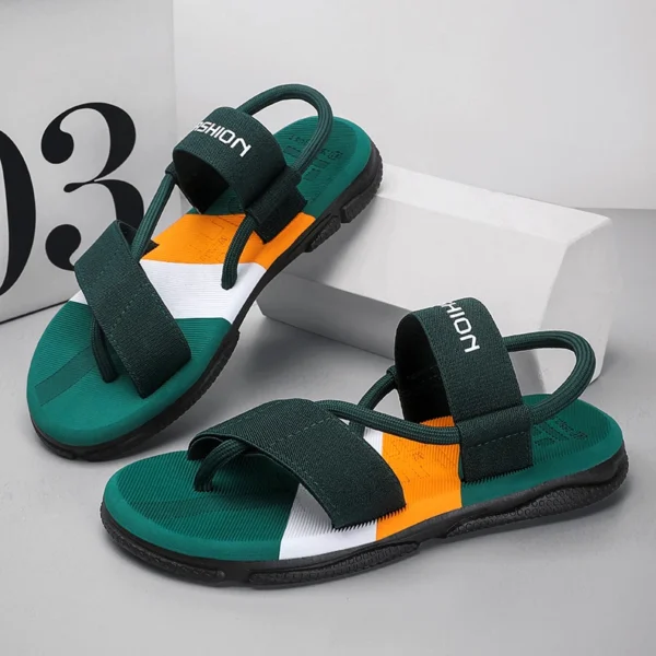 New Style Sandals For Men Men's Casual Slipper Beach Slip-on Wear-resistant Outdoor Sole Shoes Trendy All-match Male Footwear 1