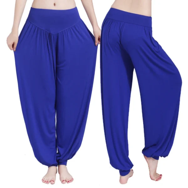 New Women casual harem pants high waist dance pants dance club wide leg loose long bloomers trousers  size 2