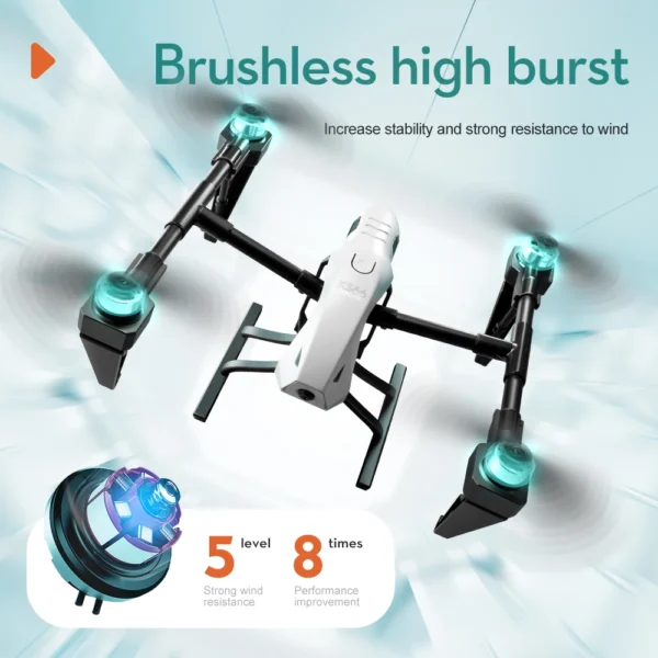 2024 New KS66 Drone Dual Camera 8K Professional Optical Flow Dual Brushless Dron Visual Hover Dual Lens Alloy Architecture Tosys 4