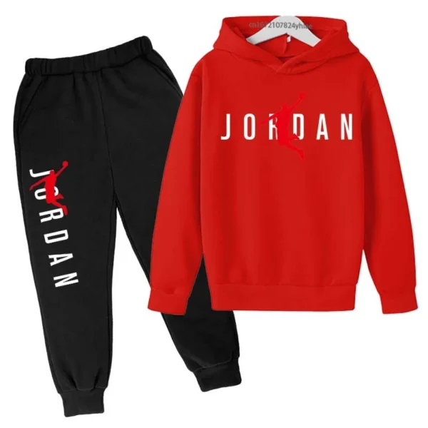 Kids Leisure Letter Print 2pcs Hoodie+Pants Tracksuits 3-13 Years Boys Girls Spring Autumn Outfits Streetwears Children Clothes 3