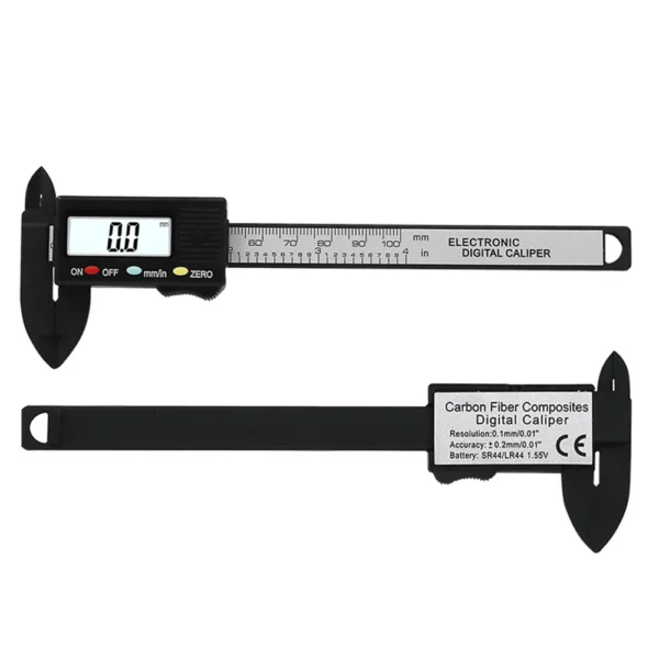 Digital Vernier Caliper 0-100mm LCD Electronic Carbon Fiber Altimeter Micrometer Measuring Tool Vernier Calipers 4