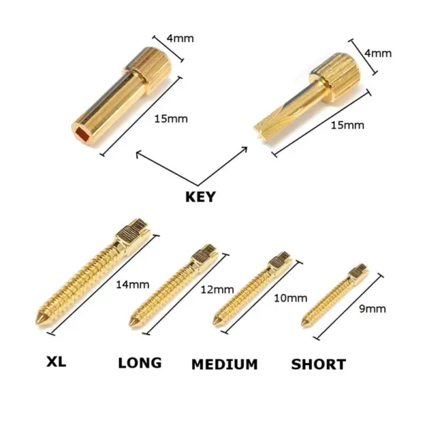 Dental Screw Post Gold Plated Screw Post 120pcs Dental Materials For Dentist Tool Dentistry 6