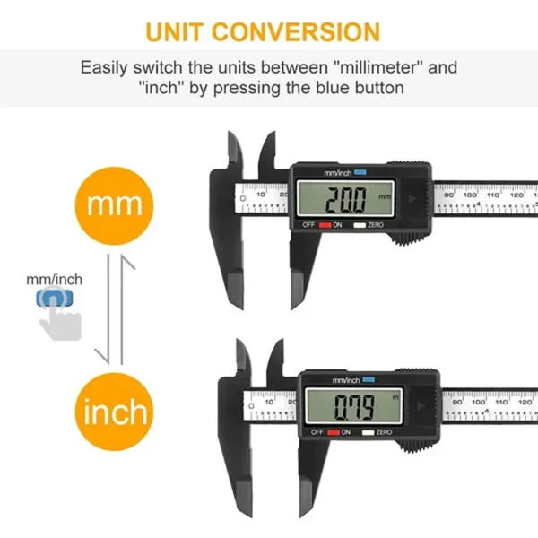 Digital Caliper Electronic Plastic Calipers Vernier Measuring Tools Carpentry Tool Ruler Large Screen Pachometer Digital Caliber 6