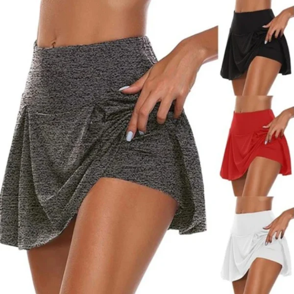 Women Sport Shorts Skirts Summer Breathable Casual Fitness Quick Drying Running Skort Female Active Athletic Yoga Fitness Skirt 1