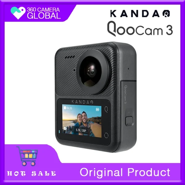 KanDao QooCam3 panoramic action camera 5.7K HD anti-shake waterproof action camera Vlog skiing diving outdoor motorcycle riding 1