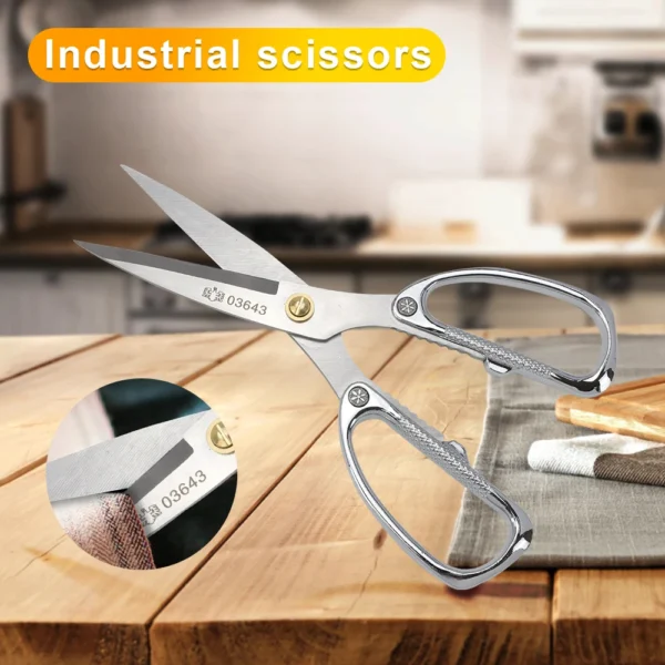 BESTIR Multifunction Scissor Industrial Zinc Alloy Professional Kitchen Scissors Sewing Tailor Scissor Food Cloth Cutting Tool 2