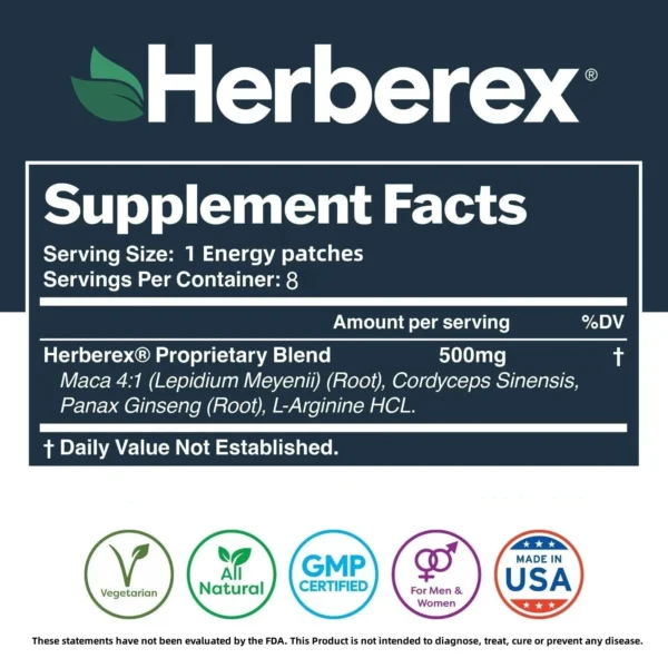 Herberex #1 Male Enhancement Make Penis Bigger Dick Enlargement Growth 20cm. Made in the USA. 8 Week Supply. 4