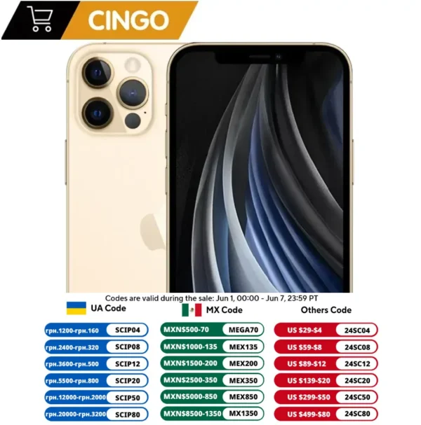 Original iPhone 12 Pro 5G LTE 6.1'' 6GB&128/256GB IOS Cellphone A14 Bionic Hexa Core Triple 12MP Mobile Phone 12pro smartphone 1