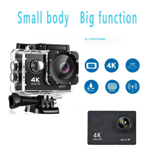 Action Camera Ultra HD 4K/30fps WiFi 2.0-inch 170D Underwater Waterproof Helmet Video Recording Cameras Sport Cam 6