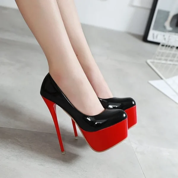 16CM High-heeled Shoes Women's Stiletto Sexy Shoes Waterproof Platform Super High Nightclub Women's Shoes Big SIze 42 1