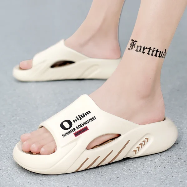 2024 New Men Massage Slippers Slides Indoor Outdoor Sandals Beach Casual Shoes Comfortable Sole Men's Slippers Big Size 38-47 6