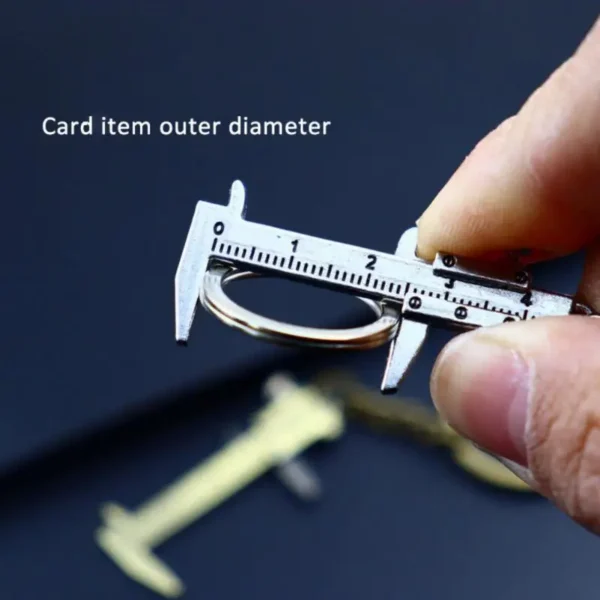 1~10PCS Portable Mini Caliper Tools Key Ring Alloy Vernier Caliper Key Chain Calipers Measuring Gauging Tools Ornaments Rulers 2