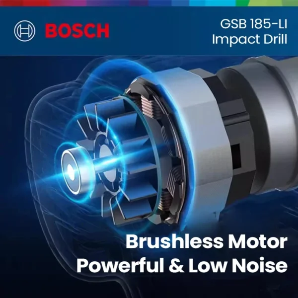 Bosch GSB185-LI 18V Cordless Impact Drill with Brushless Motor Powerful Electric Screwdriver Rechargeable Cordless Power Tool 3