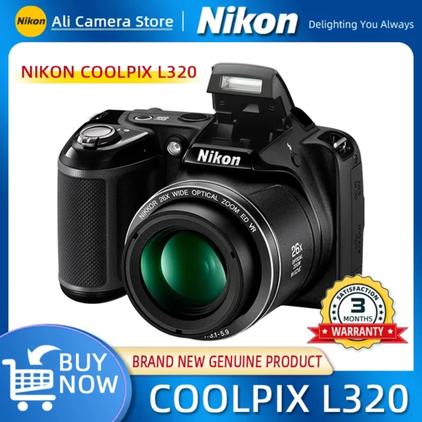 Nikon COOLPIX L320 Digital Camera 26x optical zoom 16.14MP portable telephoto digital camera 1