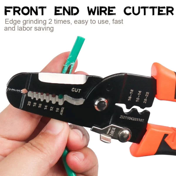 10 in 1 Wire Pliers Stripper Multifunctional Electrician Peeling Household Network Cable Wire Stripper Puller Stripper Tools 5