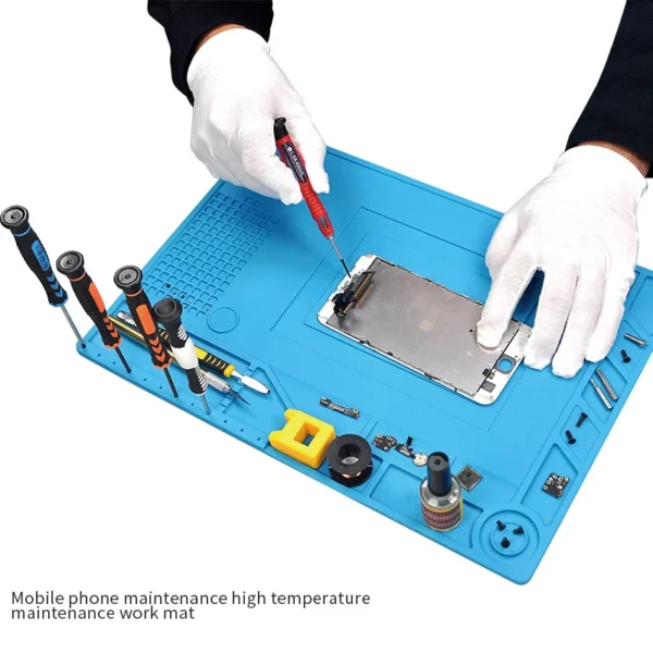 Repair Pad Insulation Heat-Resistant Soldering Station Silicon Mat Work Insulator Pad Desk Maintenance Platform phone watch tool 3