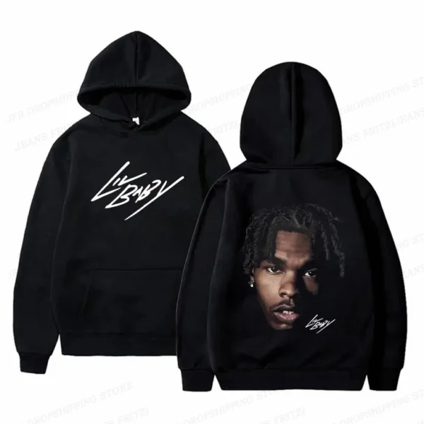 Hip Hop Rapper Lil Baby Hoodies Men Women Fashion Oversized Hoodie Kids Coats Women Sweats Womens Clothing Music Album Tracksuit 1