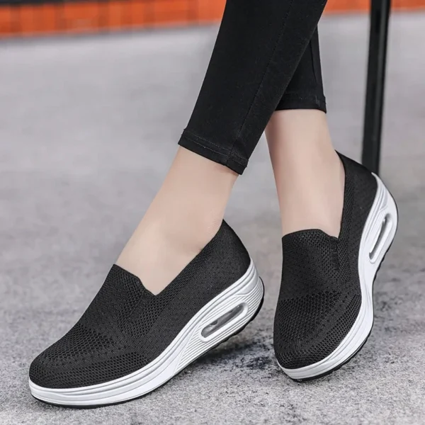 EOFK Women's Mesh Breathable Loafers Sneakers Solid Color Front Summer Walking Casual Shoes 1