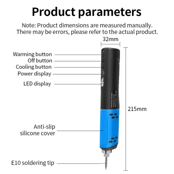 LUXIANZI Wireless USB Electric Soldering iron Adjustable Temperature Repair Welding Tools Professional Digital Display welder 5