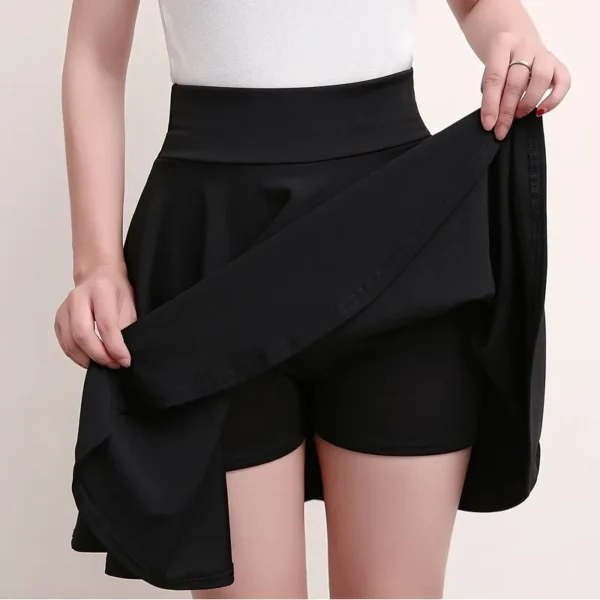 2023 Flared Skirts Women's Basic Shorts Skirt Fashion Versatile Black Casual Mini Skater Medium Pleated Fluffy Skirt Plus Size 1