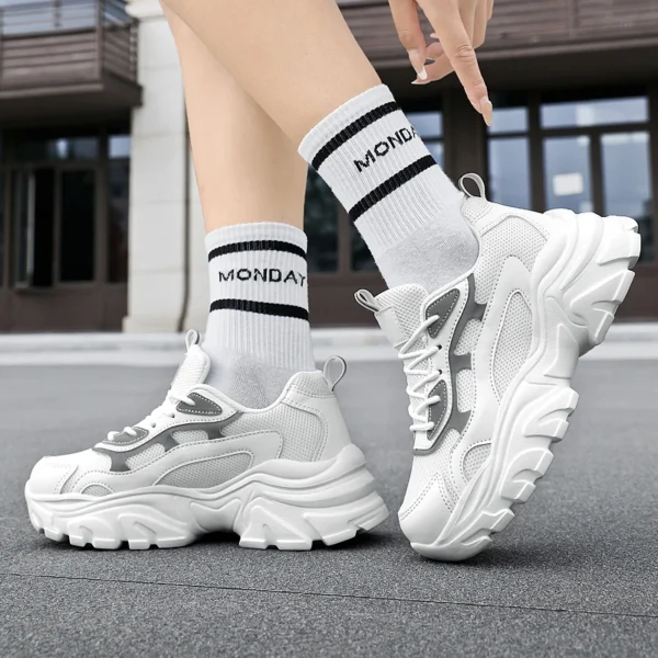 TUINANLE Sneakers Women Vulcanize Shoes New Couple White Platform Thick Sole Running Casual Men Shoes Size 35-44 Tenis Feminino 5