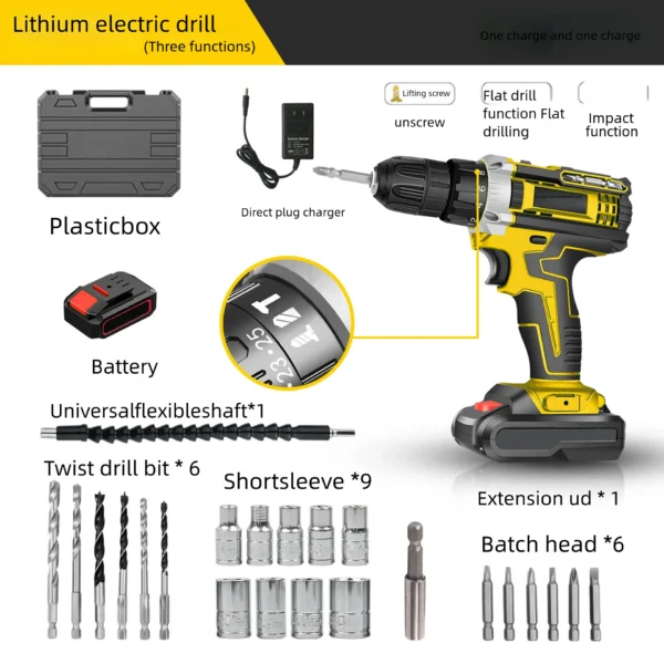 12V/21v mini portable electric original Makita impact electric cordless drill screwdriverBrushless professional electric drill 2