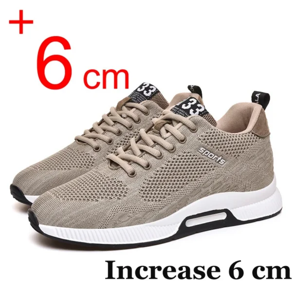 Plus Size 46 Men Sneakers Elevator Shoes Summer Mesh Breathable Heightening Shoes Man Invisiable Increased 6CM Taller Shoes 2