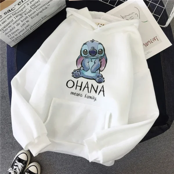 New Christmas Sweatshirt Lilo Stitch Disney Funny Cartoon Hoodies Women Harajuku Cute Stitch Anime Manga Streetwear Hoody Female 4