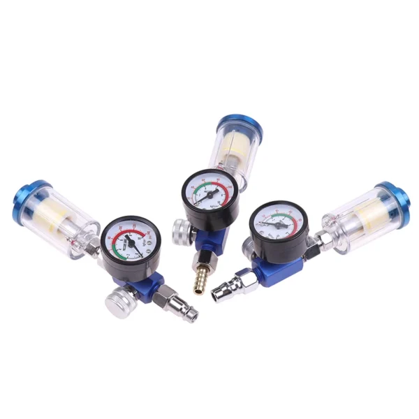 Spray Gun Air Regulator Gauge In-line Oil Water Trap Filter Separator JP/EU/US Adapter Pneumatic Tools For Airbrush 3