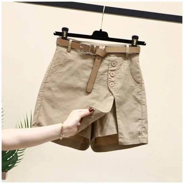 Pure cotton casual shorts for women in summer wear Korean version versatile A-line pants summer pants women's shorts 3