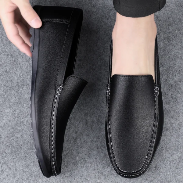 2022 Fashion Mens Shoes High Quality Brand Loafers Comfy Leather Boats Shoes White Men Summer Casual Shoes Mocassin Plus Size 47 4