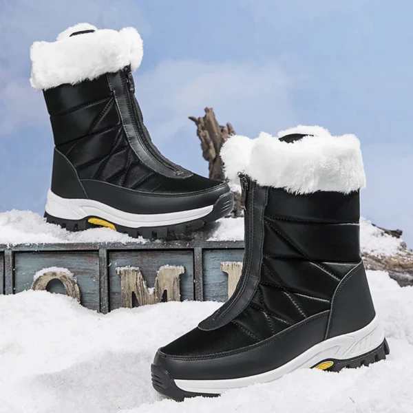 Winter Womens Snow Boots Non-slip Outdoor Waterproof Women Keep Warm Boots Botas Mujer Zipper Female Cotton Boots Plus Size 42 4