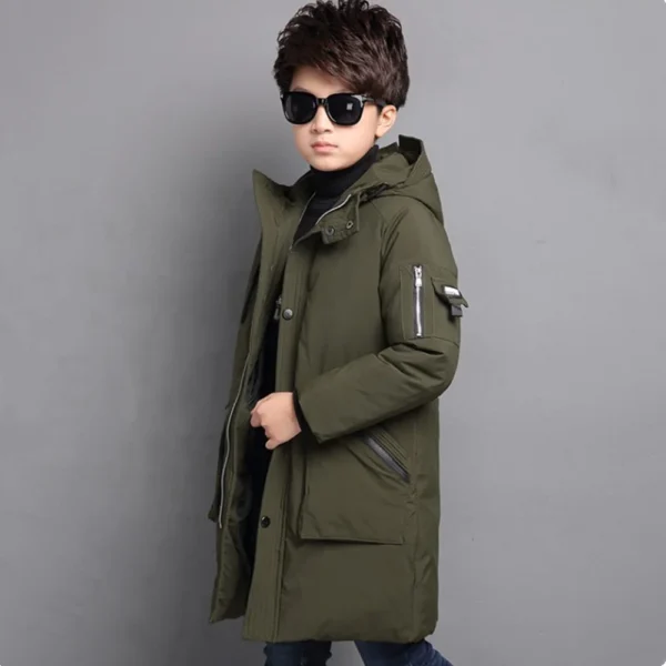 -30 degree children clothing boy clothes warm winter down cotton jacket Hooded coat Teen thicken outerwear kids waterproof parka 6