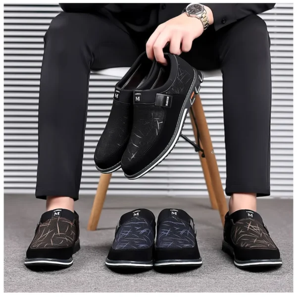 Classic Casual Men's Leather Shoes Slip-On Loafers for Men Business Moccasins Office Men Work Flats Trend Driving Shoes Big Size 4