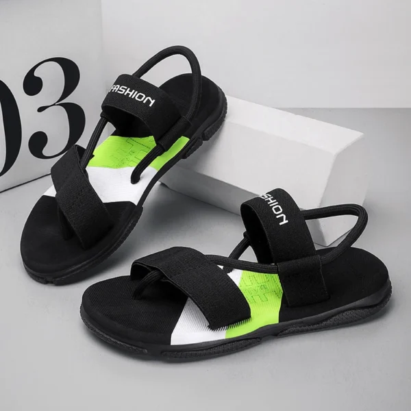 New Style Sandals For Men Men's Casual Slipper Beach Slip-on Wear-resistant Outdoor Sole Shoes Trendy All-match Male Footwear 3