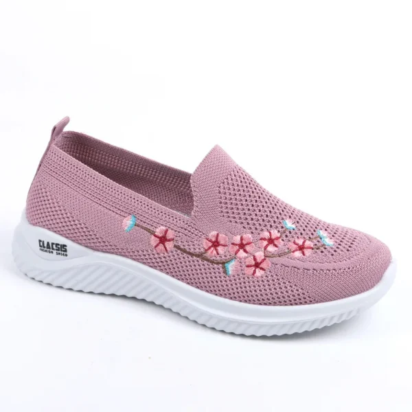 Shoes Women Sneakers Mesh Breathable Floral Comfort Mother Soft Solid Color Fashion Female Footwear Lightweight Shoes for Women 5