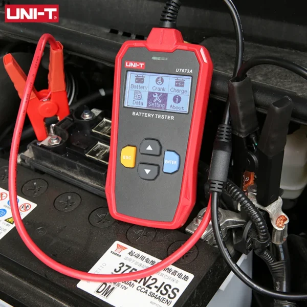 UNI-T UT673A UT675A Automotive Battery Tester Digital Checker with Printer Professional 12V 24V Car Battery Load Tester 5