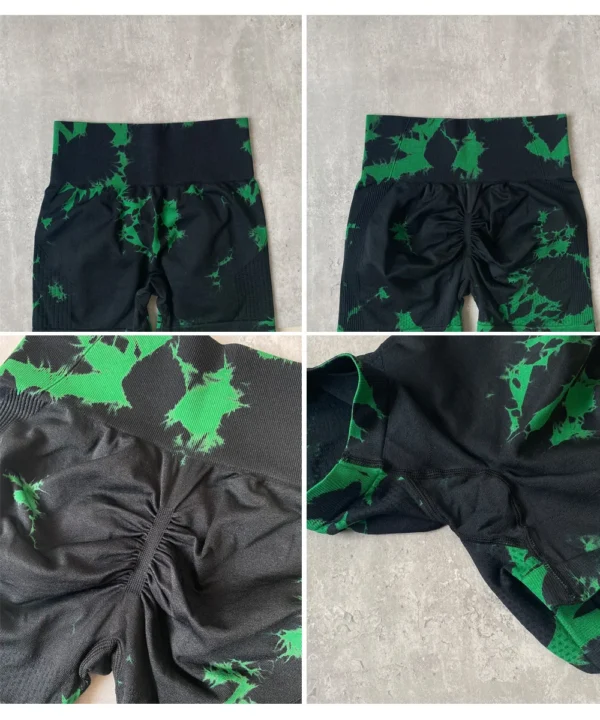 New Seamless Tie Dye Push Up Yoga Shorts For Women High Waist Summer Fitness Workout Running Cycling Sports Gym Shorts Mujer 6