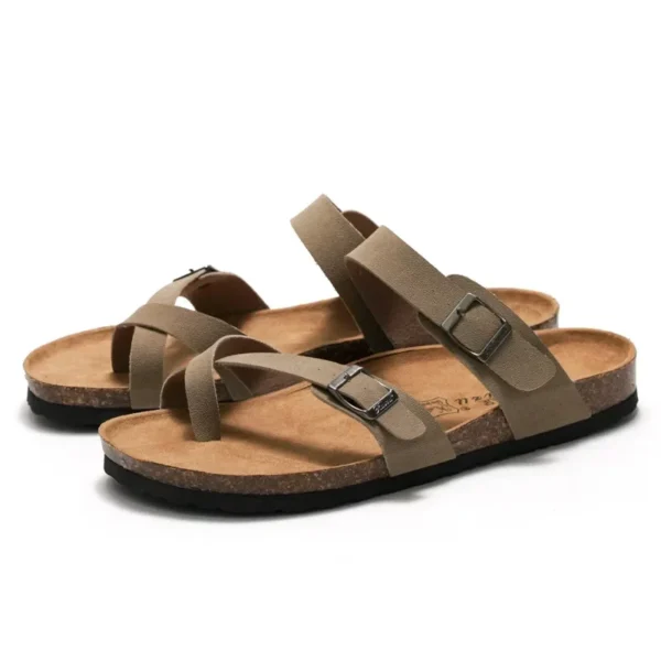 Summer Men's Cork Slippers Fashion Men's Sandals Outdoor Couple Beach Sandals Men Shoes 1