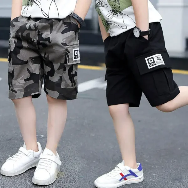 Boys Children Shorts Summer Fashion Kids Pants Clothes Child Boy Casual Shorts Teens Overalls Clothing 4 6 8 10 12 14 Years Boy 1