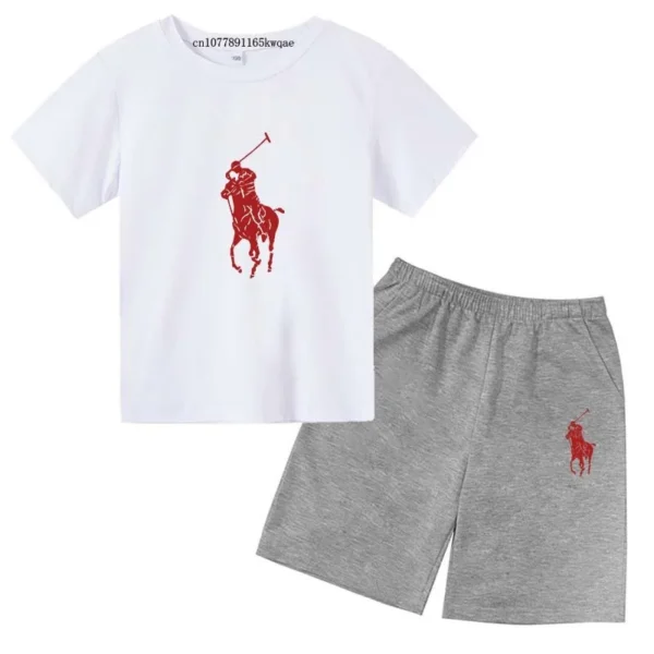 Kids Summer Leisure Knight Print 2pcs Breathable T-shirts+Pants Suits 2-13Years Boys Girls Fashion Outfits Children Clothes Sets 6