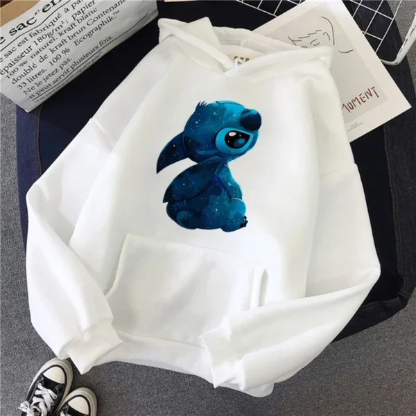 New Christmas Sweatshirt Lilo Stitch Disney Funny Cartoon Hoodies Women Harajuku Cute Stitch Anime Manga Streetwear Hoody Female 2