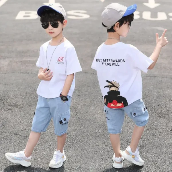 Boys Teen 6 8 9 10 12 Year Clothing Sets Summer Casual Outfit T-shirt + Pants Boys Clothes Children Clothing Suit Kids Tracksuit 4