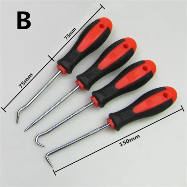 4Pcs/set Car Auto Vehicle Oil Seal Screwdrivers Set Car O-Ring Seal Gasket Puller Remover Pick Hooks Tools Car Remover Tools Kit 5