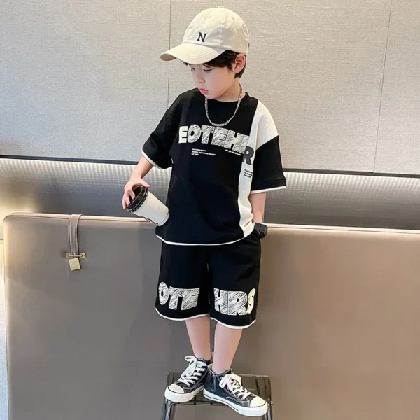 Boy Track Suits Clothes Kids Luxury Clothing 4 5 6 7 8 9 10 11 12 13 14 15 Years Summer Suit for Boy Children's Clothing Set 6