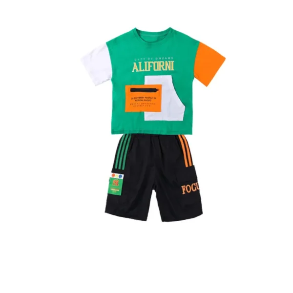 New Kids Clothes Set 2024 Summer Baby Boys T-Shirt + Shorts 2PCS Outfits Sport Children Clothing Tracksuit Teen 6 8 10 12 Year 6