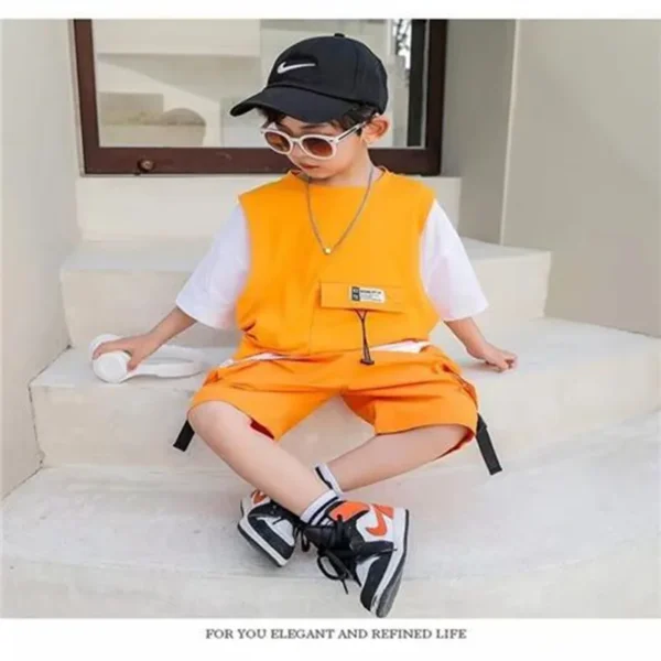 Children Summer Boys Clothes Set T shirt + Pants Casual Sports Suits Kids Clothing Tracksuit Teen Outfit 4 6 8 9 10 12 Years 5