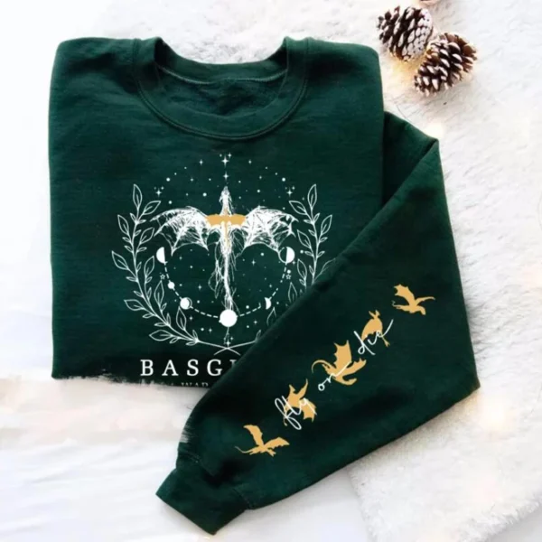 Fourth Wing Sweatshirt Women Pullover Basgiath War College Crewneck Sweatshirts Dragon Rider Streetwear Hoodie Fantasy Reader 1